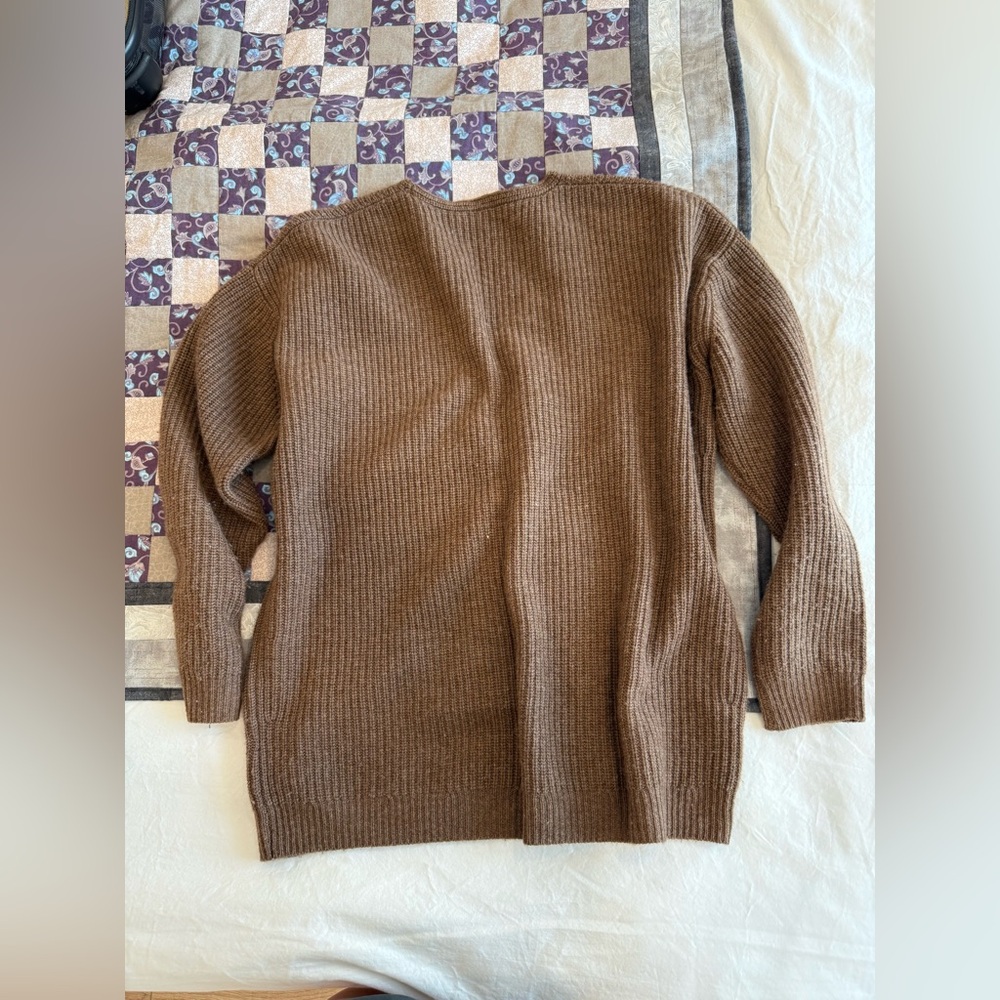 Jenni Kayne Cabin Sweater in Nutmeg (Brown) Cashmere & Wool blend - Picture 9 of 10